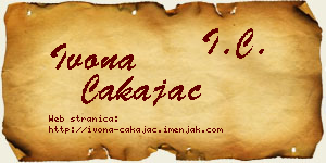 Ivona Čakajac vizit kartica